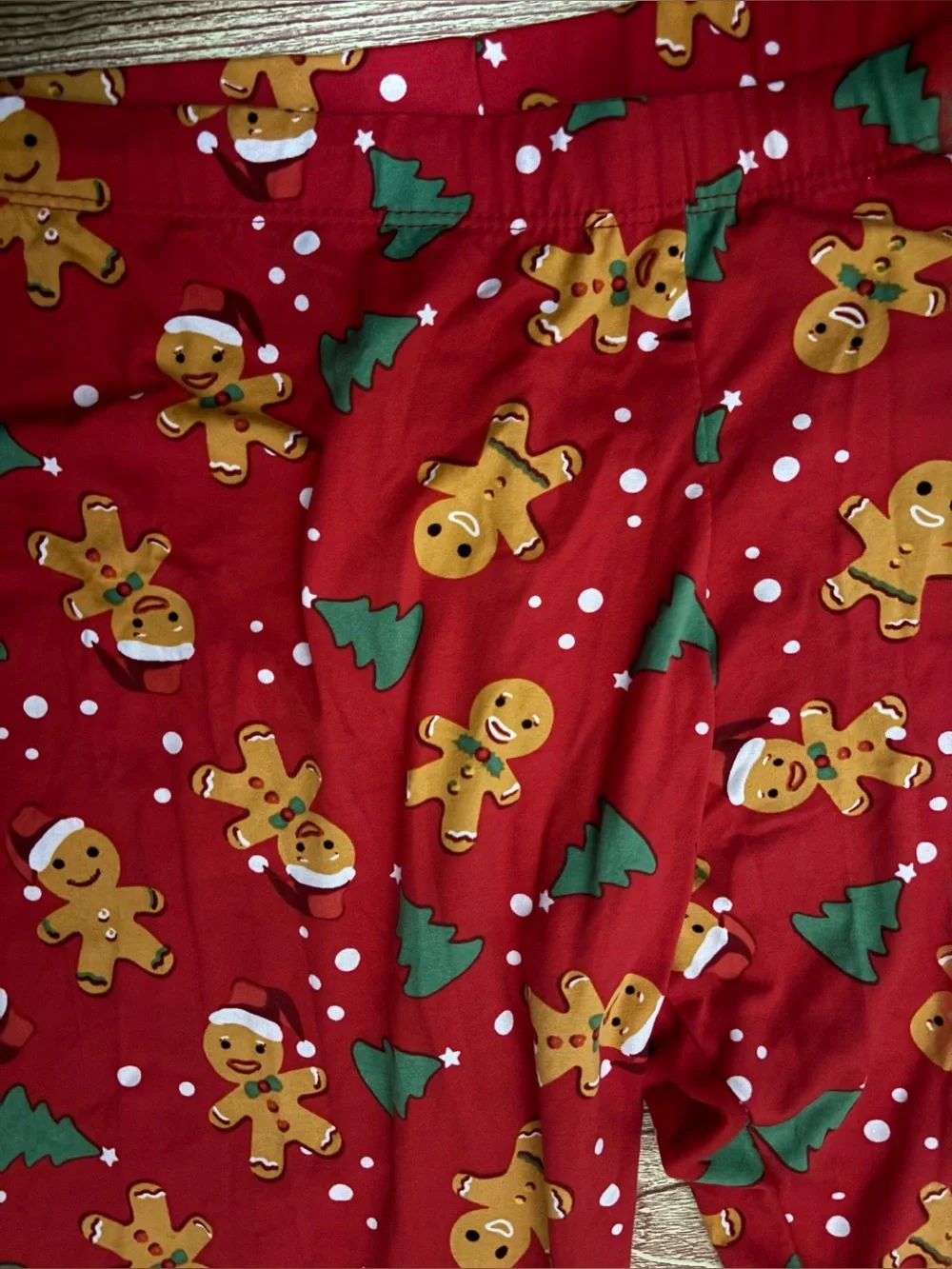 Carter's Red Gingerbread & Green Tree Holiday Leggings